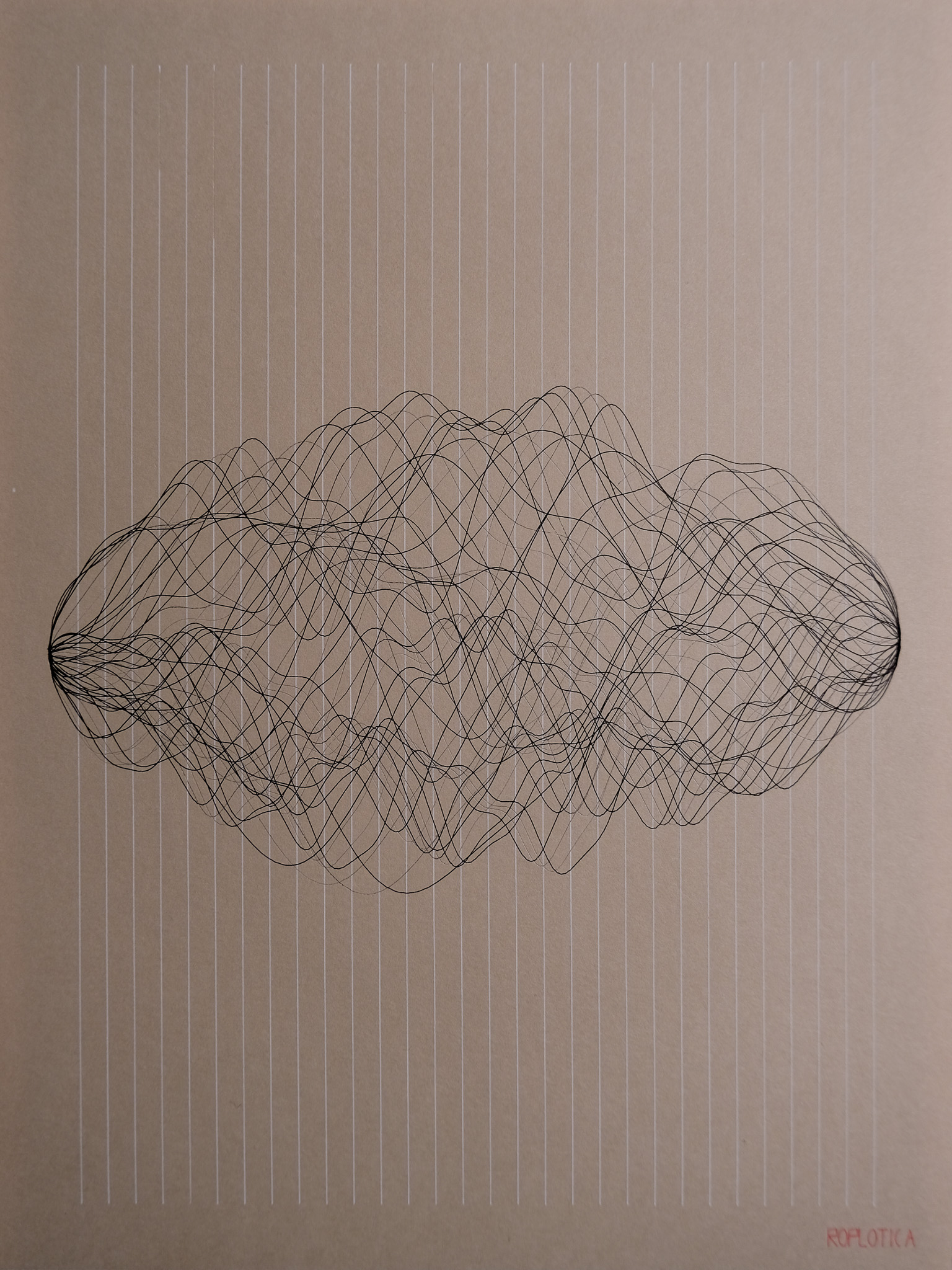 Cloud Noise — black ink on natural Paint'ON paper